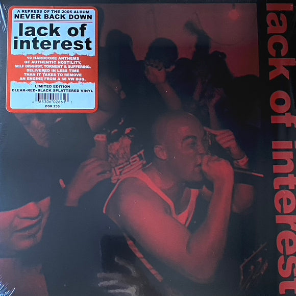 Lack Of Interest - Never Back Down LP