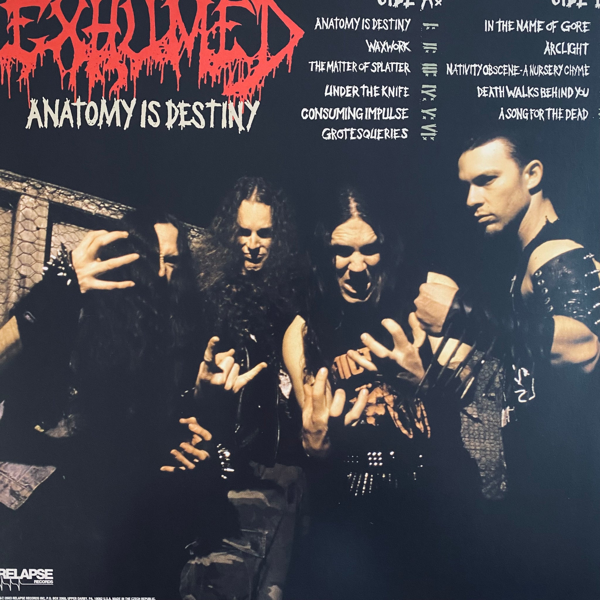 Exhumed - Anatomy Is Destiny vinyl LP - Relapse Records – METEOR GEM
