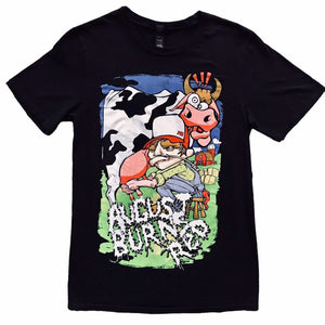USED - S - AUGUST BURNS RED - "COW" TEE