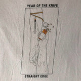 USED - S - YEAR OF THE KNIFE - "STRAIGHT EDGE" TEE