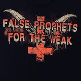 USED - S - ROSE FUNERAL - "FALSE PROPHETS" TEE (ORANGE PRINT)