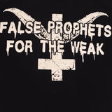 USED - S - ROSE FUNERAL - "FALSE PROPHETS" TEE (WHITE PRINT)