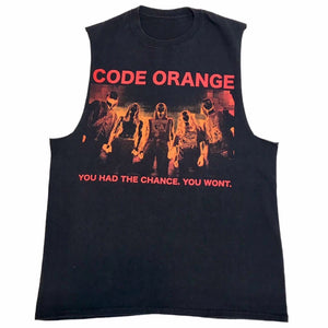 USED - M - CODE ORANGE - "FUCK YOU ALL FEST 2018" DIY MUSCLE TEE