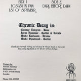 Chronic Decay - Ecstasy In Pain 7"